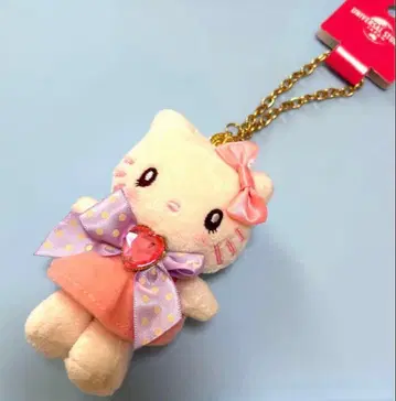 USJ 한정판 헬로키티 봉제 인형 키체인 새상품 산리오 반짝반짝