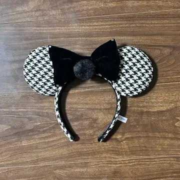 디즈니 머리띠 하운드투스 체크 패턴
