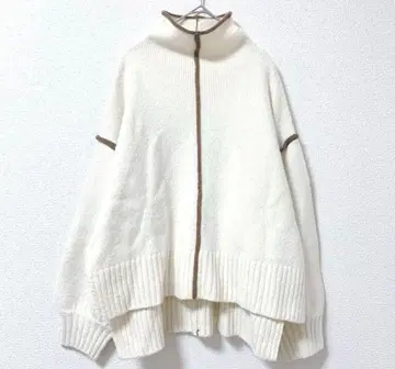 리비앤 로즈 긴팔 니트 풀오버 하이넥 캐주얼 루즈핏