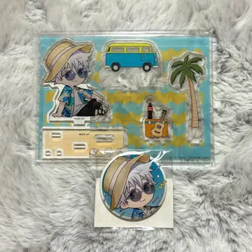 주술회전 마루쿠지 Aloha vibes 아크릴 스탠드 캔뱃지 고죠 사토루