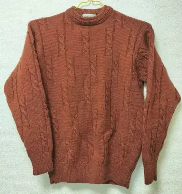 [  ] Jantzen 얀센 케이블 니트 스웨터 와인 레드 M