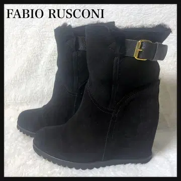 FABIO RUSCONI 스웨이드 보아 인힐 웨지솔 부츠
