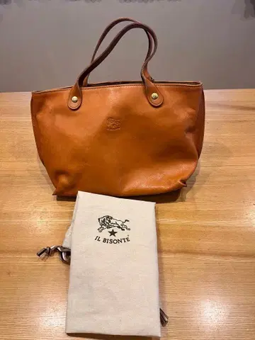 IL BISONTE 가죽 토트백 브라운