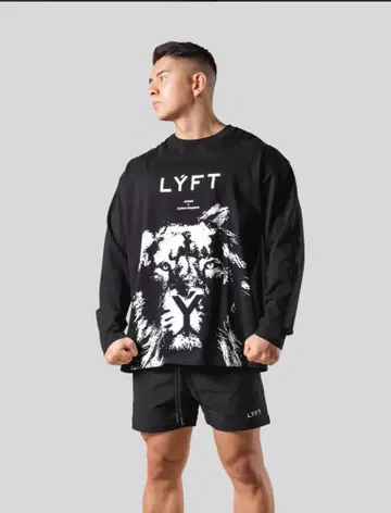 새상품급 LYFT 롱T 애니멀 라이온 완판템