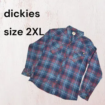 [최고의 배색] Dickies 체크 무늬 플란넬 셔츠 2XL