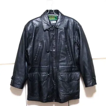 두툼한 램 가죽 양가죽 카 코트 블랙 M 사이즈