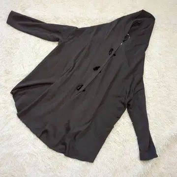 n'OrLABEL 토글 버튼 얇은 소재 겉옷 아우터 후드 부착 그레이 F