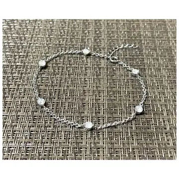 실버 925 체인 팔찌 큐빅