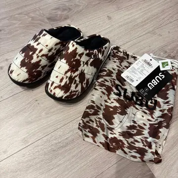 SUBU 카우 브라운 24-25.5 미사용 샌들 아웃도어 다운