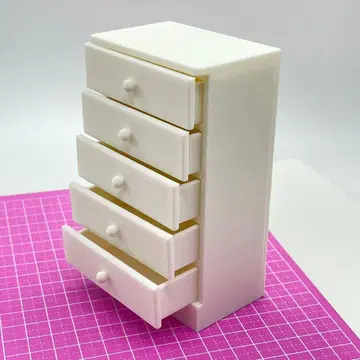 미니어처 서랍장 화이트 가구 리카짱 인형의 집 완성품 리멘트