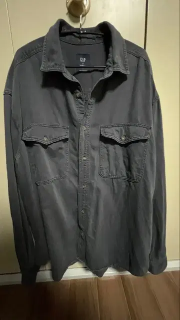 GAP 울트라 소프트 데님 빅 셔츠 M 네이비