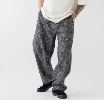 새상품급 FAT GIGAHANK 자카드 이지 팬츠 와이드 팬츠 반다나