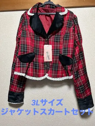 아이노 에리 시마무라 샬롯의 수요일 자켓 스커트 세트 3L 빨간색