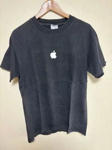 90s~00s 애플 로고 티셔츠 블랙