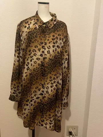 y2k 레오파드 무늬 셔츠 시크 스타일 00s 헤이세이