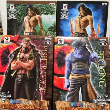 원피스 피규어 4종 세트 에이스 피셔 타이거 아론