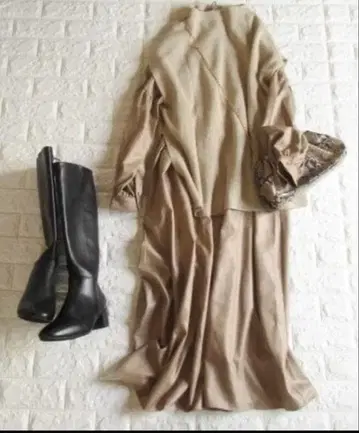 미라 오웬 니트 베스트 x 셔츠 원피스 2종 셋업 베이지