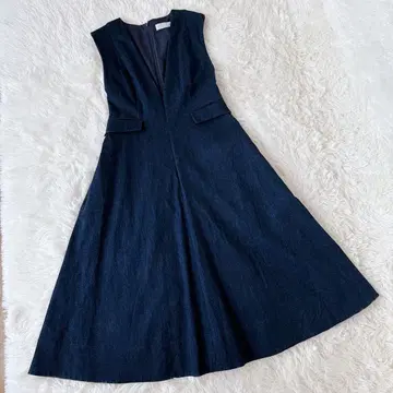 새상품급 셀포드 전개 점퍼 드레스 롱 원피스 M