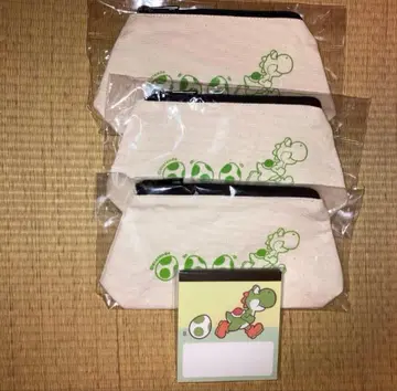 요시 파우치 3개, 메모 1개