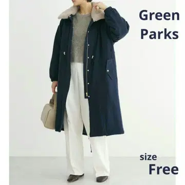 Green Parks 그린 파크 네이비 롱 코트