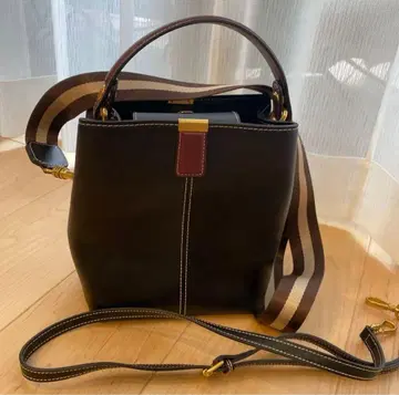 가죽 버킷 숄더백