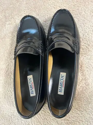 HARUTA 4505 넓은 3E 로퍼 블랙 26.0