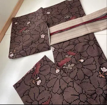 다이쇼 로망풍 코몬 폴리에스테르 화학 섬유 새상품급 요시무라 좋아하는 분