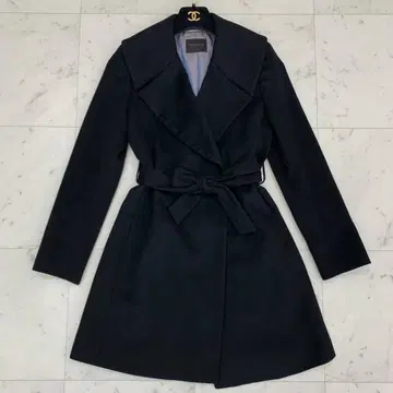 투모로우랜드 롱 코트 숄카라 벨트 포함 여배우 옷깃 캐시미어