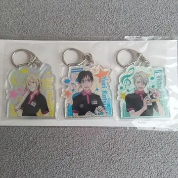 유리 온 아이스 HMV 한정판 홀로그램 아크릴 키링 세트
