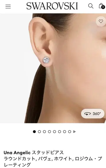 무료배송 미사용 새상품 Swarovski Una Angelic 귀걸이