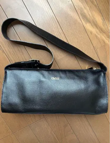 chiiiibag 블랙 가죽 숄더백
