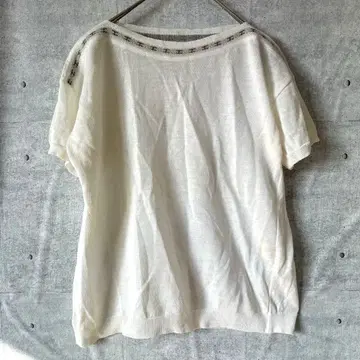 반팔 니트 티셔츠 린넨 100% 이너 레이어드