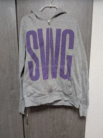 SWAGGER 스와거 빅 로고 지퍼 후드티