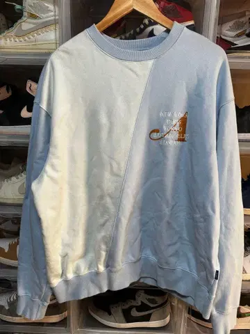 Awake NY 맨투맨 L 블루 아웨이크 뉴욕