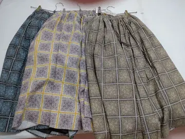 츠하루 바이 사만사 모스모스 체크 꽃무늬 스커트 3장 세트