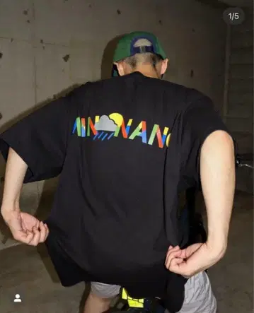 ALWAYTH MINNANO 콜라보 T셔츠 블랙