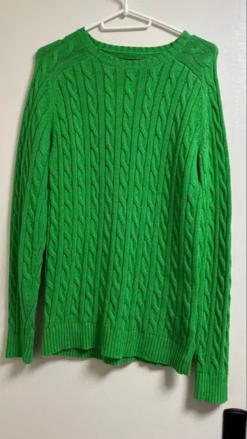 BEAMS 케이블 니트 스웨터 M 그린