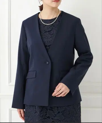 새상품급 AIMER 에메 네이비 노카라 자켓 M 사이즈