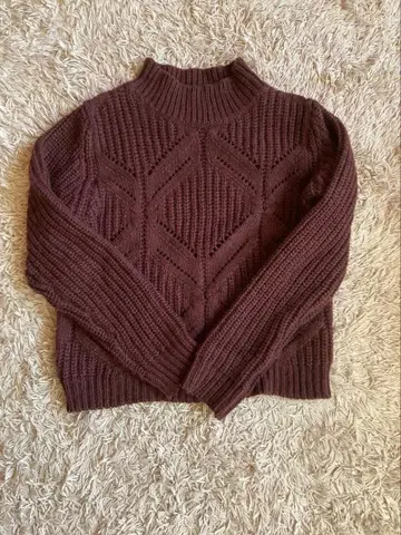 어반 리서치 케이블 짜임 니트 와인 프리 사이즈