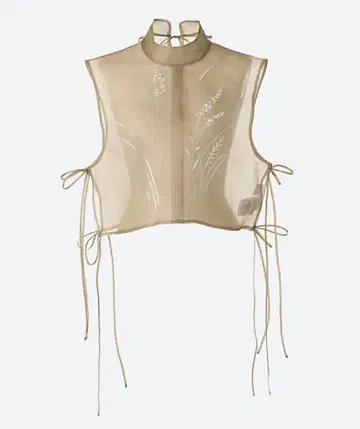 새상품 mame 마메 시어 베스트 베이지 size2