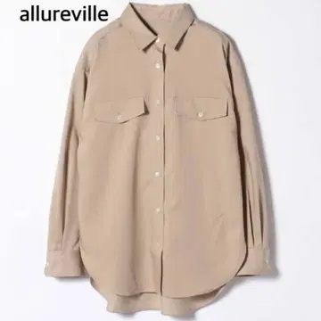allureville 리오셀 폴리 트윌 셔츠 베이지 사이즈 2 M 상당