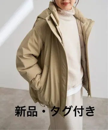 Spick & Span 발수 후디드 다운 하프 코트 사이즈 36