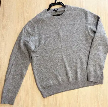 UNIQLO 그레이 니트 스웨터 XL 캐시미어 100% 울