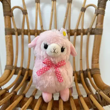 핑크색 알파카 봉제 인형