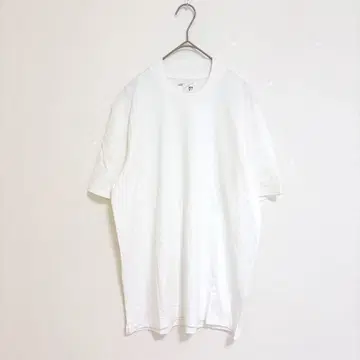 나노 유니버스 T셔츠 S 화이트 무지 NVY 코튼 100% 무지