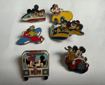디즈니 메탈 핀 배지 6개 세트