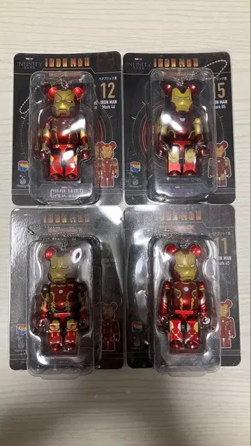 Happy 복권 IRON MAN 베어브릭상 4개 묶음 판매