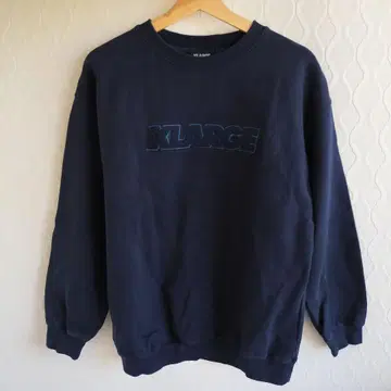 XLARGE 긴팔 트레이닝복 맨투맨 [ M ] 로고 네이비 상의 면