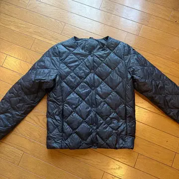 블랙 퀼팅 다운 자켓