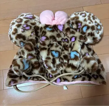 미니 레오파드 무늬 팬캡 머리띠 58cm